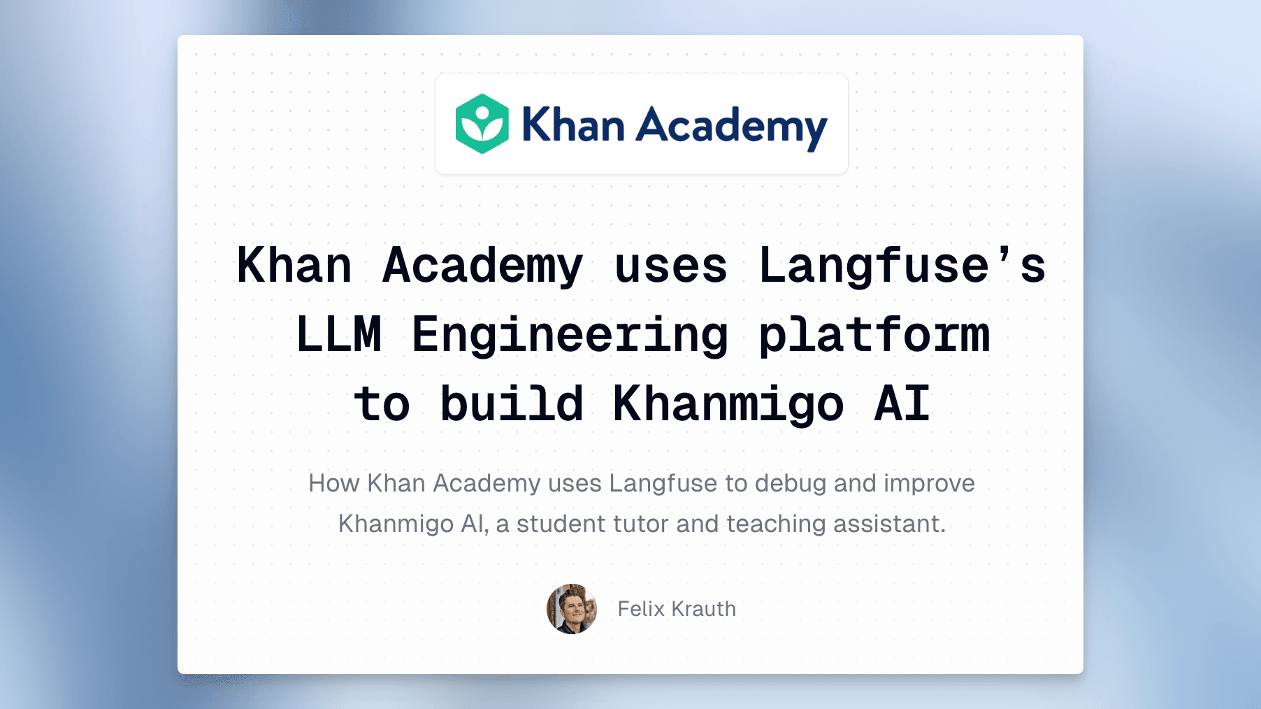 Khan Academy case study
